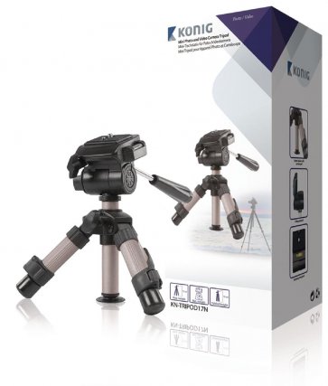 König KN-TRIPOD17N mini tripod ezüst-fekete
